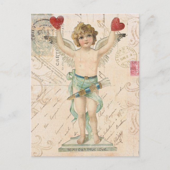 Cartão postal de Namorados Vintage cherub (Frente)