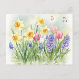 Cartão postal de Narcisos, Tulipas, Jacintos, Borb