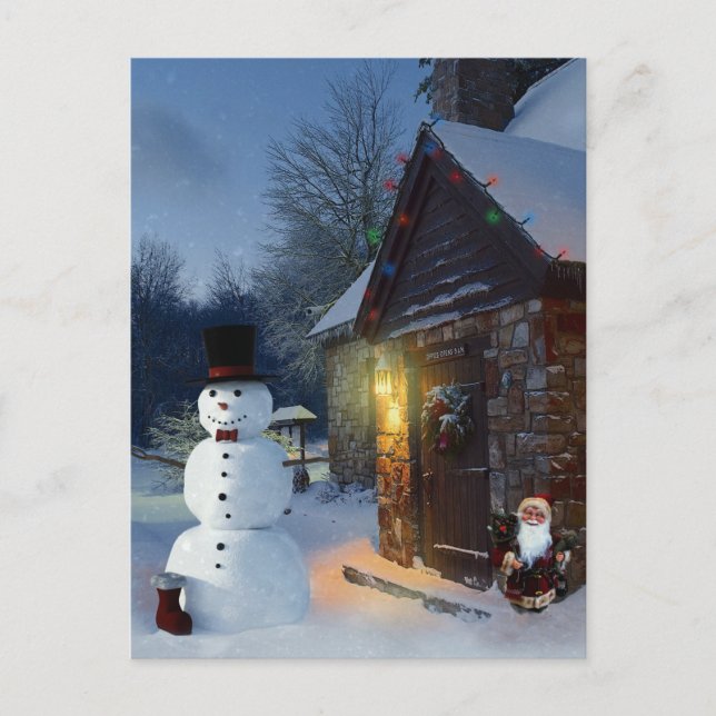 cartão postal de Natal antigo (Frente)