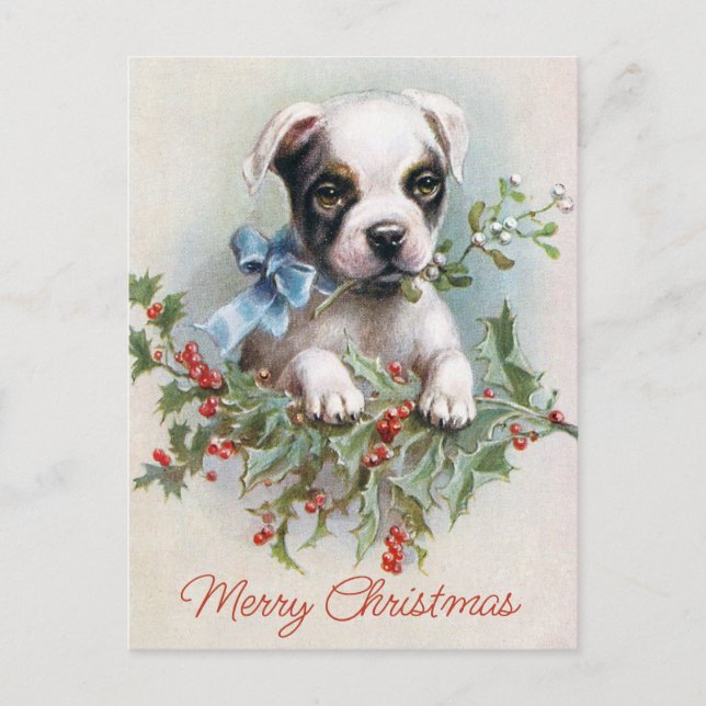 Cartão postal de Natal antigo (Frente)