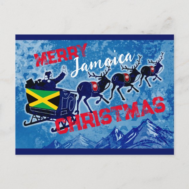 Cartão postal de Natal com bandeira da Jamaica da  (Frente)