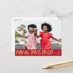 cartão postal de natal com fotos brilhantes