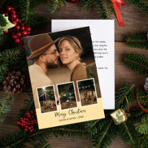 Cartão postal de Natal com quatro fotos