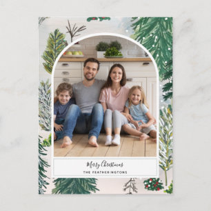 Cartão postal de Natal da Floresta Inverna Encant