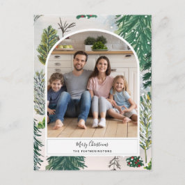 Cartão postal de Natal da Floresta Inverna Encanta