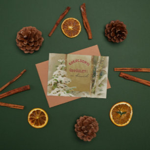 Cartão postal de Natal da Hungria em 1901