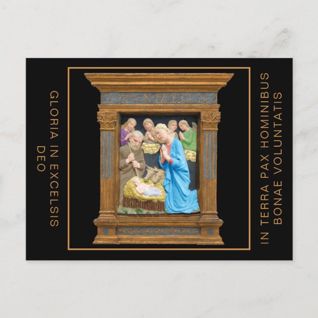 Cartão postal de Natal da NATIVITY Luca Della Robb (Frente)