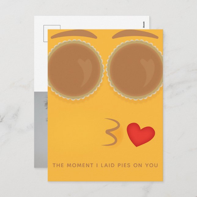 Cartão postal de Natal de Ação de Graças Pie Eyed  (Frente/Verso)