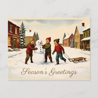 Cartão postal de Natal de Papai Noel Vintage