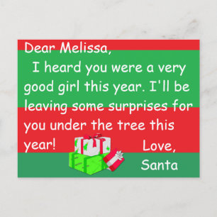 Cartão postal de Natal de Papais noeis para uma cr