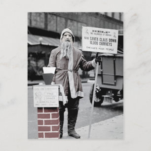 Cartão Postal de Natal do Papai Noel Assustador An