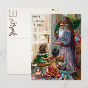 Cartão postal de Natal do Papai Noel assustador vi