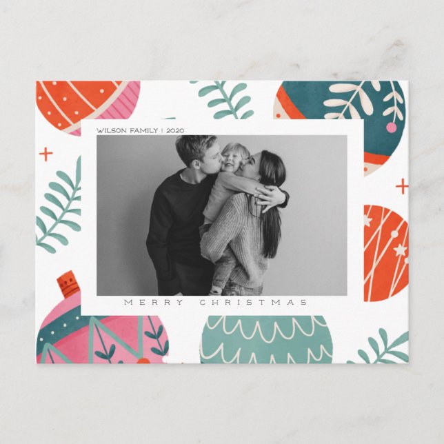 Cartão postal de Natal e Férias Personalizado com  (Frente)