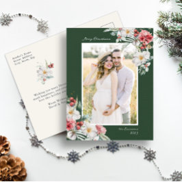 Cartão postal de Natal Elegante Verde