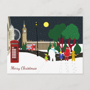 Cartão postal de Natal em Londres