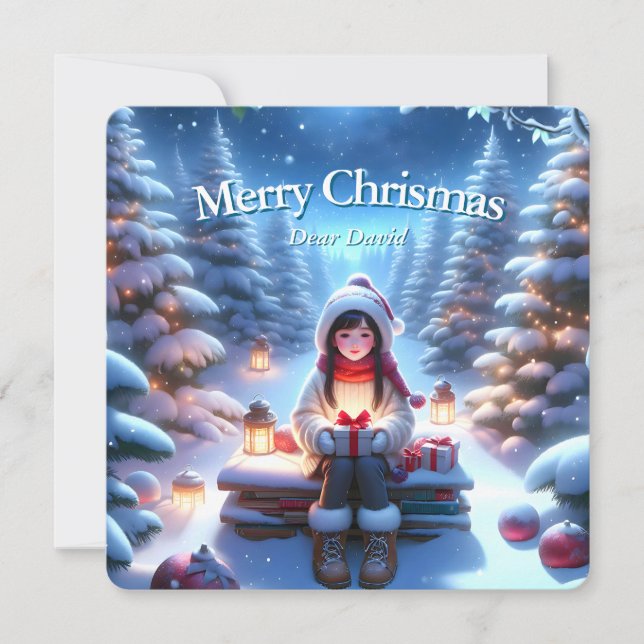 Cartão postal de natal fantasia (Frente)