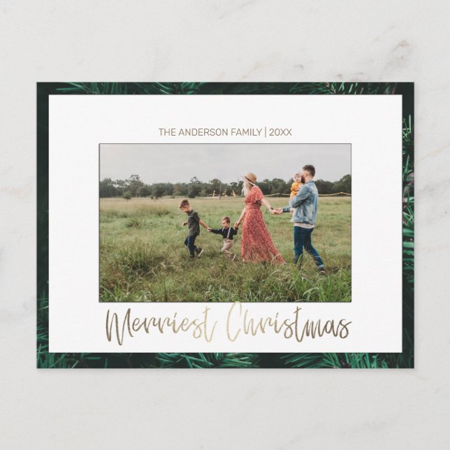 Cartão postal de Natal Feliz (Frente)