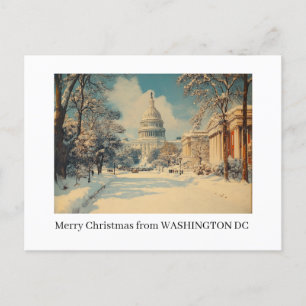Cartão postal de Natal Feliz em Washington DC