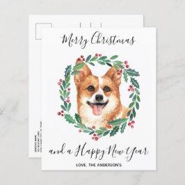 Cartão-postal de Natal Merry Welsh Corgi