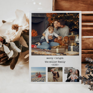 Cartão postal de Natal minimalista para 4 máquinas