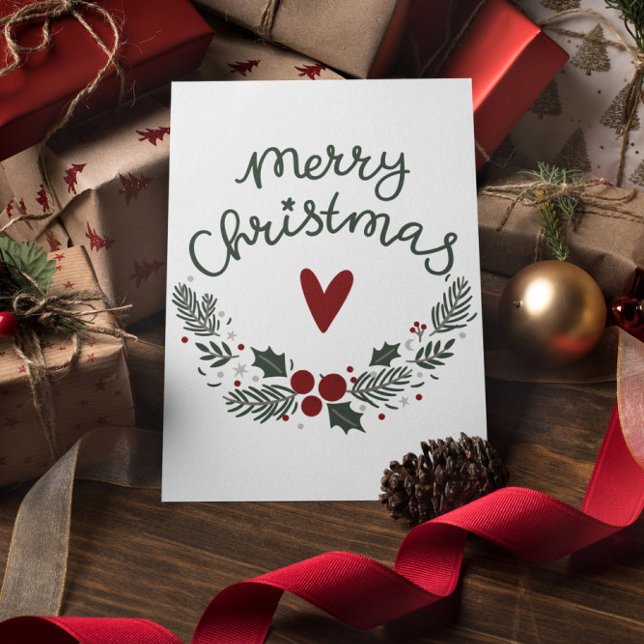 Cartão postal de Natal Mínimo Moderno e Merry (Criador carregado)