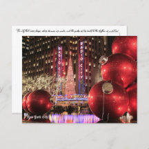 Cartão postal de Natal NYC - Nova Iorque