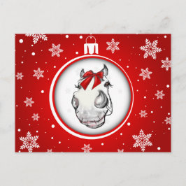 Cartão postal de Natal original de Art Cute Pony