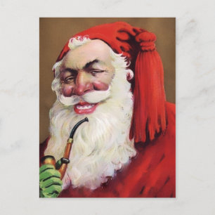Cartão postal de Natal para Papais noeis Vintage 