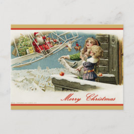 Cartão postal de Natal para Papais noeis Vintage: