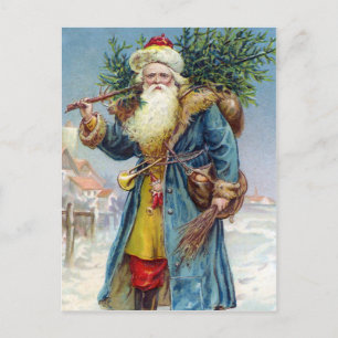 Cartão postal de Natal para Papais noeis Vitorian