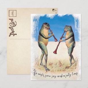 Cartão postal de Natal para Sapos de Música Vint