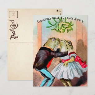 Cartão postal de Natal para Sapos de Vintage Mist