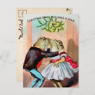 Cartão postal de Natal para Sapos de Vintage Mistl