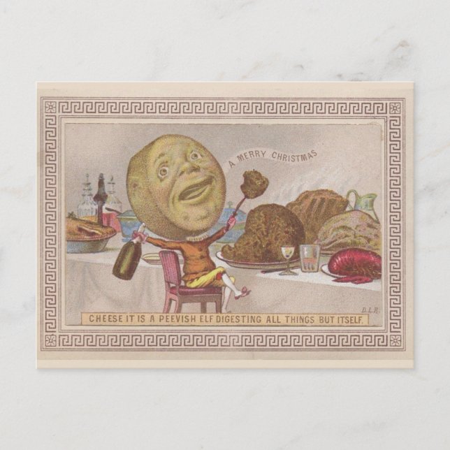 Cartão postal de Natal Peevish Cheese (Frente)