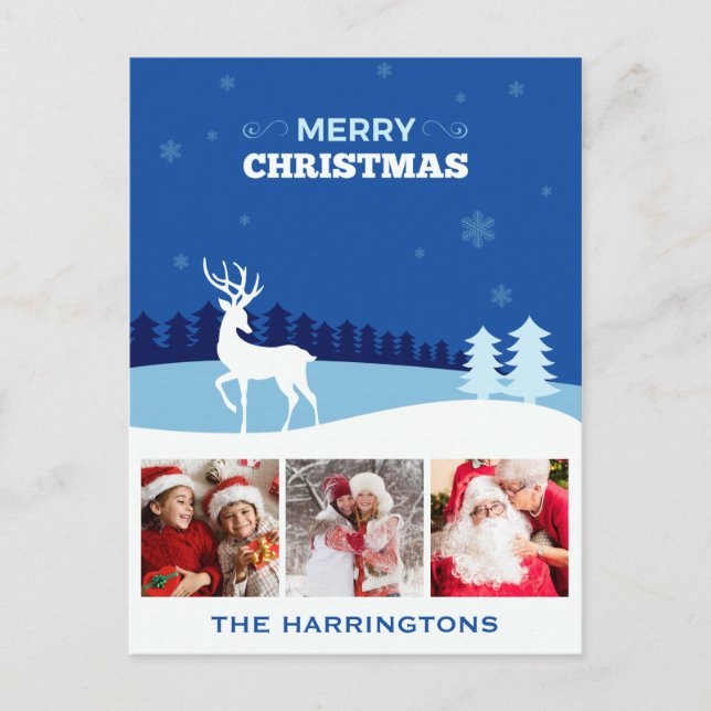 Cartão postal de Natal personalizado (Frente)