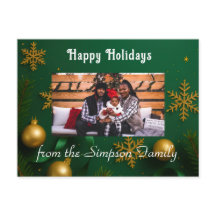 Cartão postal de Natal personalizado com foto da f