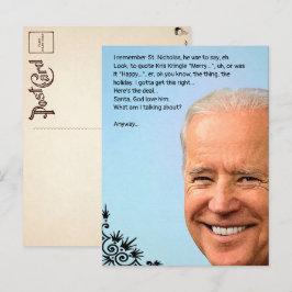 Cartão postal de Natal personalizável de Biden