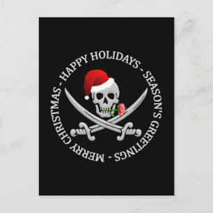 Cartão postal de Natal Pirata - personalizar