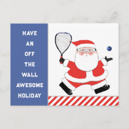 Cartão postal de Natal Racquetball