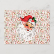 Cartão postal de Natal retrô das festas