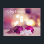 Cartão Postal de Natal Rosa Amor de Amigo<br><div class="desc">Cartão Postal de Natal Rosa Amor de Amigo</div>