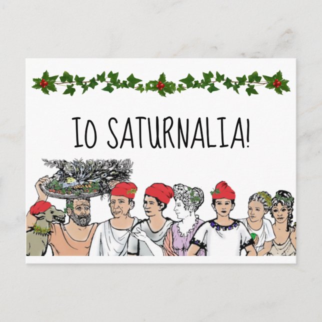 Cartão postal de Natal Saturnalia (Frente)
