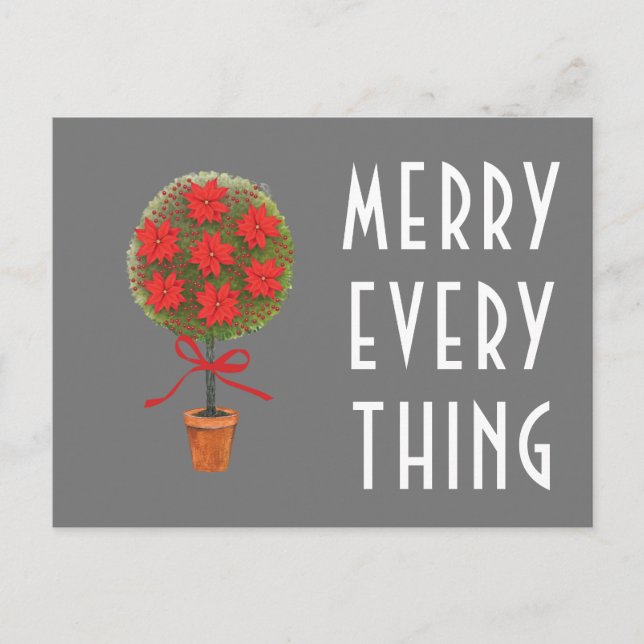 Cartão postal de Natal Típico da Feliz Moderna (Frente)