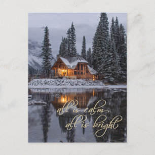 Cartão postal de Natal tradicional de Natal de inv