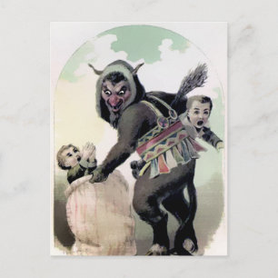 Cartão postal de Natal Vintage Krampus