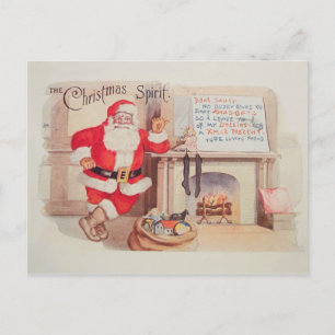 Cartão postal de Natal Vintage Santa Claus