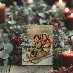 Cartão postal de Natal Vitoriano Antigo