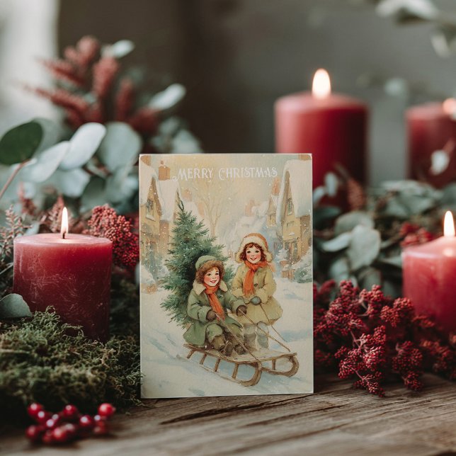 Cartão postal de Natal vitoriano antigo (Criador carregado)