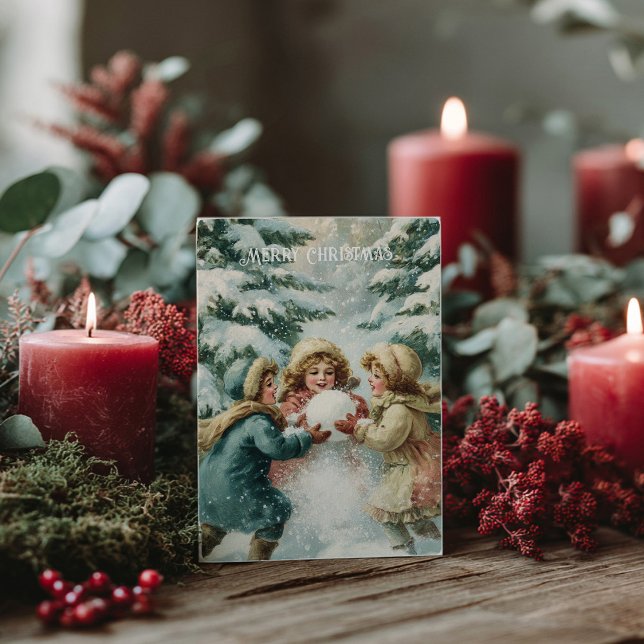 Cartão postal de Natal vitoriano antigo (Criador carregado)