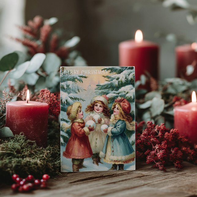 Cartão postal de Natal vitoriano antigo (Criador carregado)